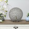 Lalia Home 10in Elipse Medium Metal Crystal Round Sphere Glamorous Orb Table Lamp, Antique Brass LHT-3013-AB